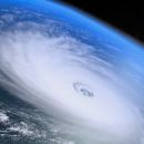A hurricane as seen from space